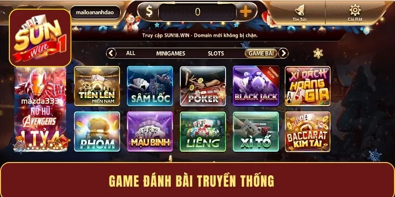 Game đánh bài truyền thống