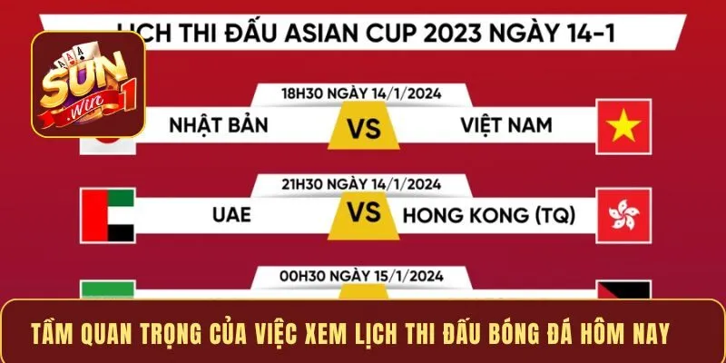 Tầm quan trọng của việc xem lịch thi đấu bóng đá hôm nay